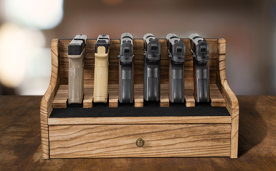 amoard Pistol Rack for Gun Safe & Solid Wood Gun