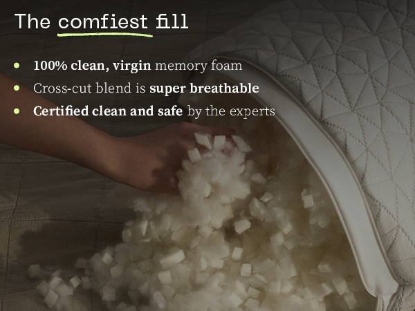 original oomph fill coop memory foam fill proprietary microfiber breathable comfortable clean