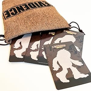 Cloth Evidence Bag for I Caught Bigfoot and cards