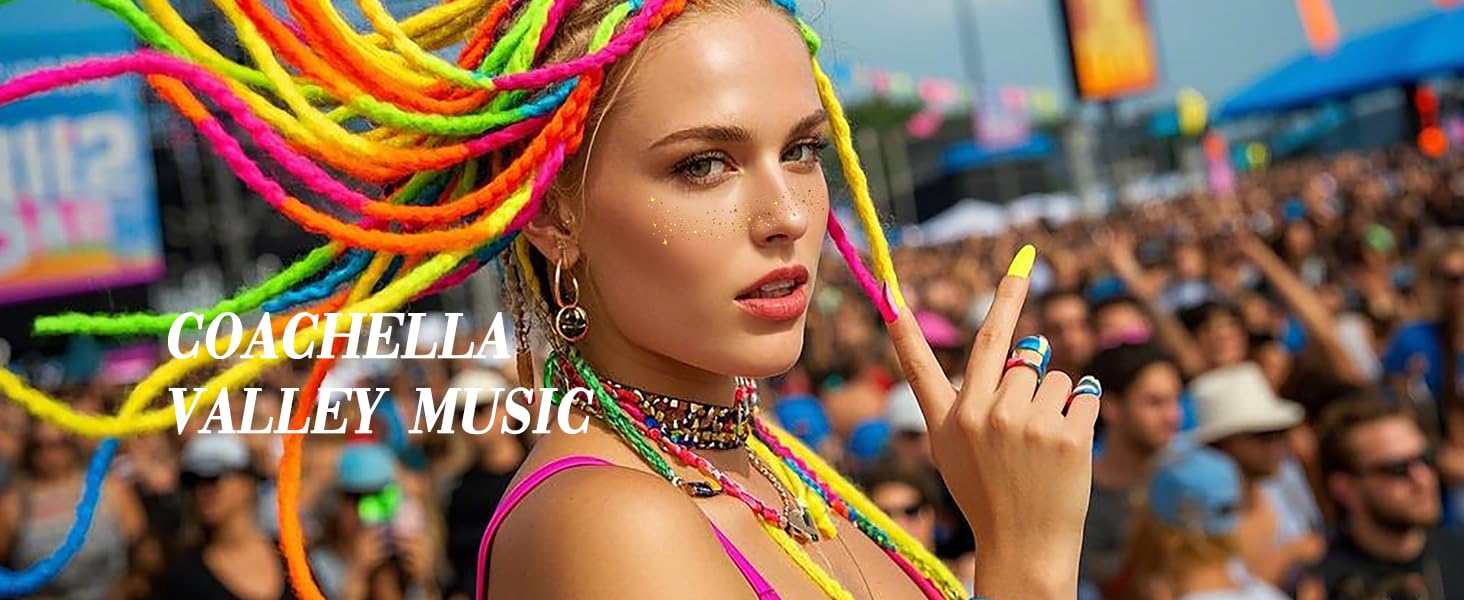 XICZH Glitter Freckles are perfect for coachella valley music