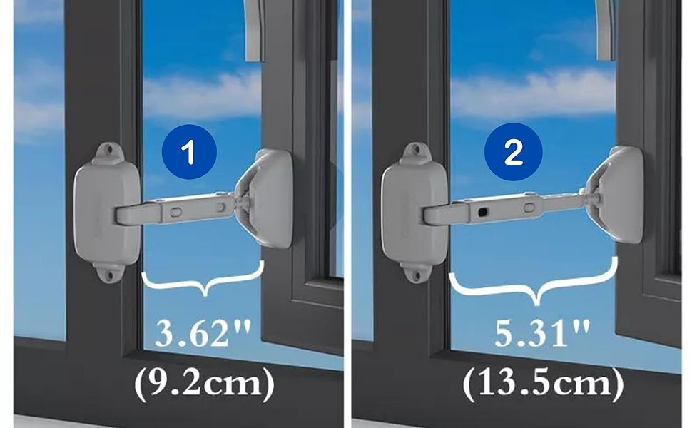 Window Child Safety Lock 1 Set in White with Special Adhesive for