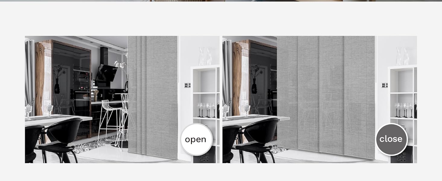 GoDear Design Sliding Panels, Control Light And Privacy, Living Room, Bedroom or Home Office