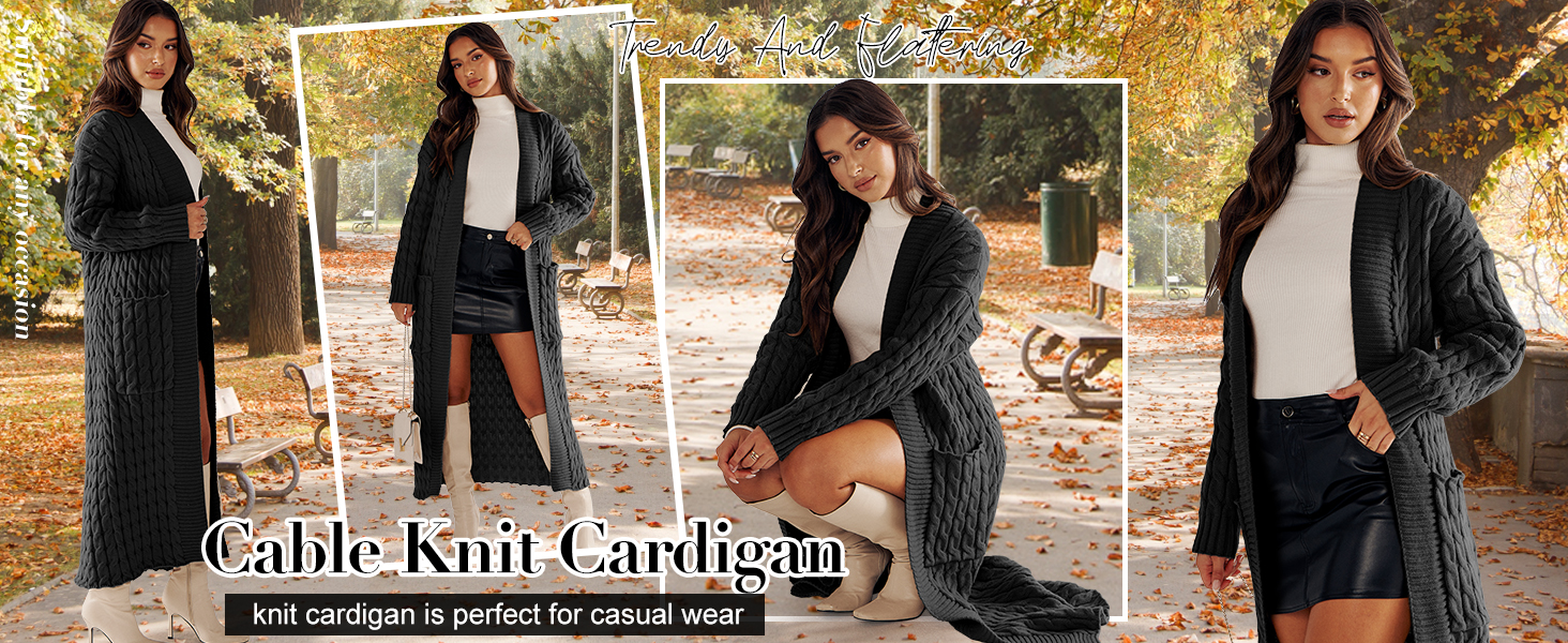 cable knit cardigan