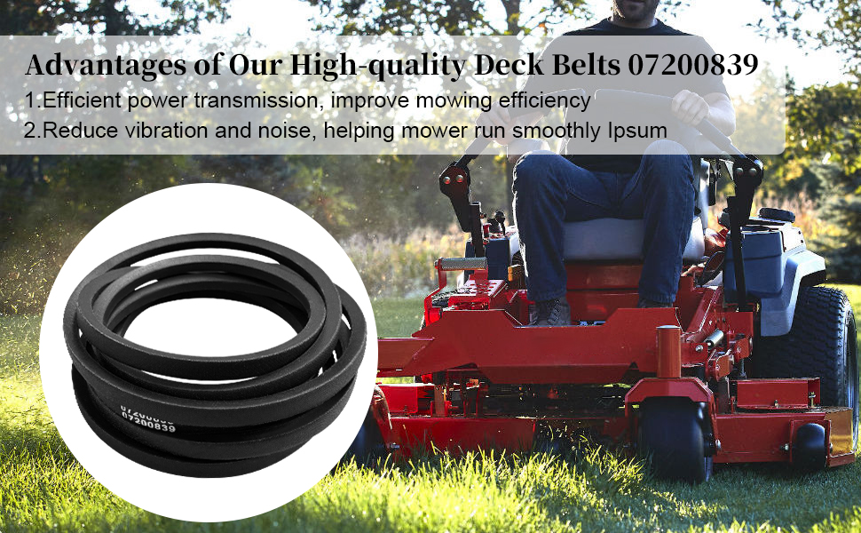 Amazon.com : WADYDZMFCF Deck Belt 07200839 Compatible with