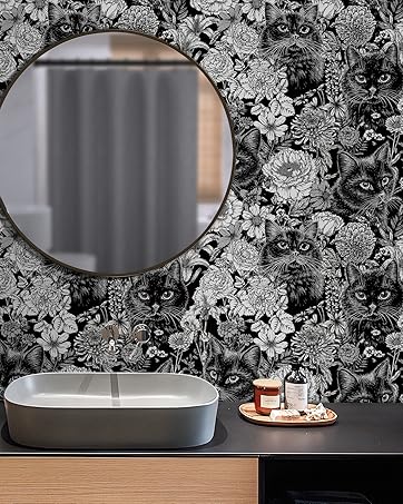 cat wallpaper stick and peel