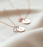Initial Birthstone Personalised Necklace