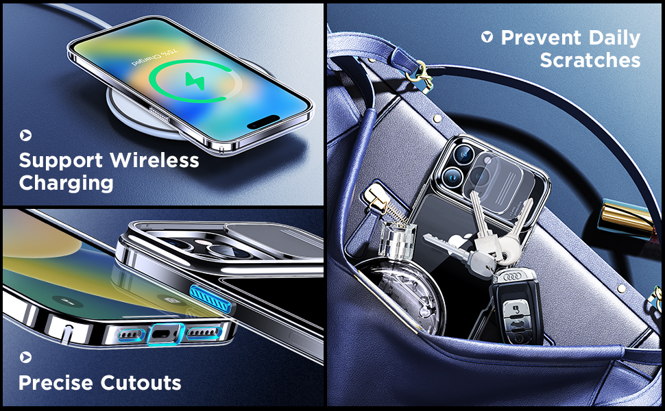 Simtect Designed for iPhone 14 Pro Case with Sliding Camera