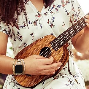 Boho wrap bead apple watch band for women