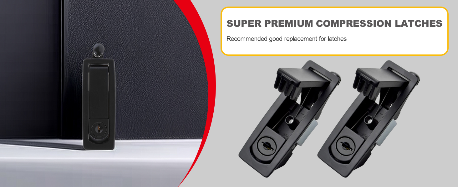 evan Compression Latch with Key, Zinc Alloy Compression Locks, Flush