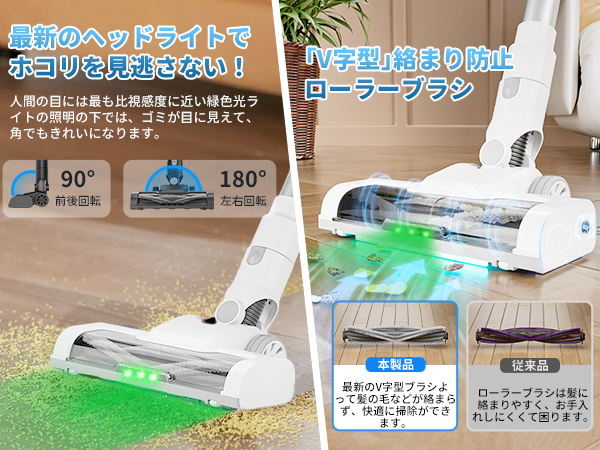 Amazon | Hearten 掃除機 コードレス【45,000PA超強力吸引・自立