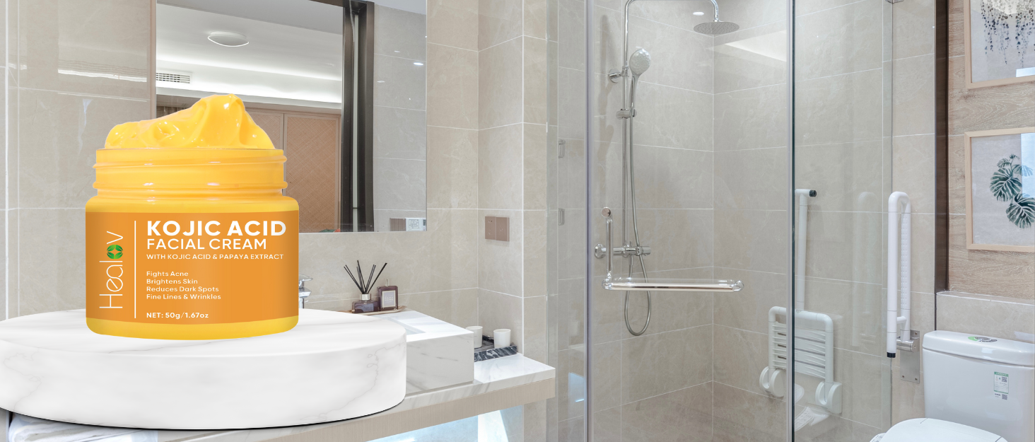 kojic acid cream lotion butter face body neck inner thigh intimate area natural skincare dark spots