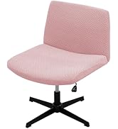 MIFXIN Armless Office Desk Chair Cover Slipcover Stretch Soft Wide Seat Mid Back Accent Chair Swi...