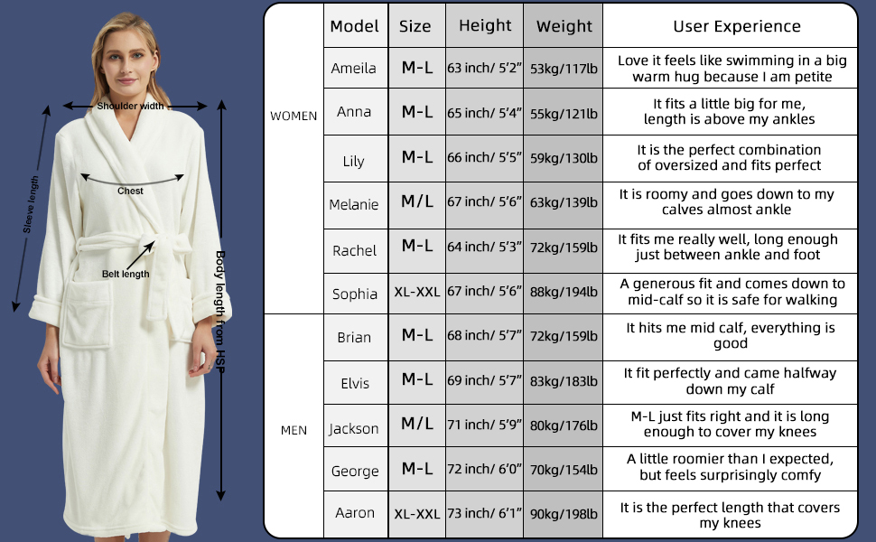 DaysU Males/Ladies Plush Flannel Fleece Bathrobes/Coats with Aspect Pockets, 1 Piece 14 1