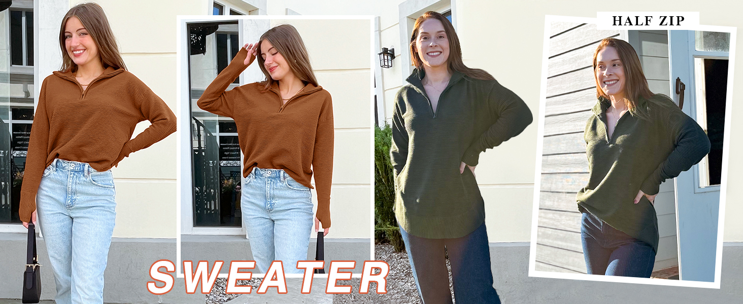 ribbed knit sweaters long sleeve
