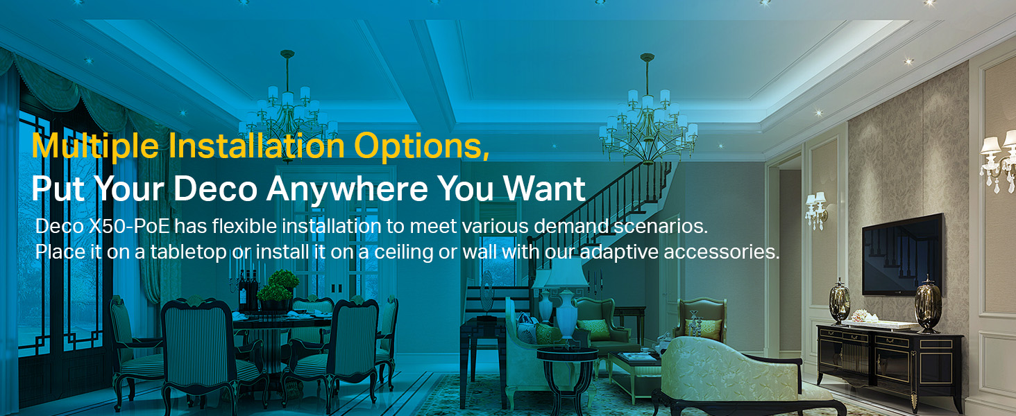 Deco X50-PoE AX3000 Whole Home Mesh WiFi 6 System with PoE