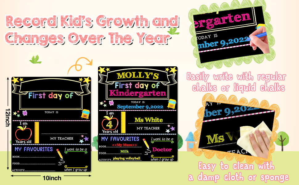 first day and last day of school chalkboard