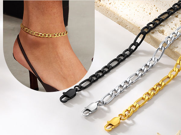 Amazon.com: Ankle Bracelets for Women Anklet Gold Plated