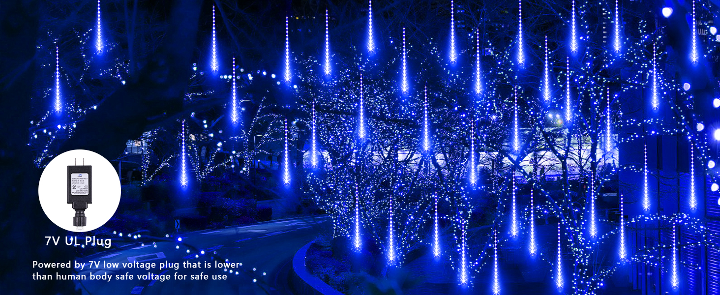 Aluan Christmas Lights Outdoor Meteor Shower Rain Lights