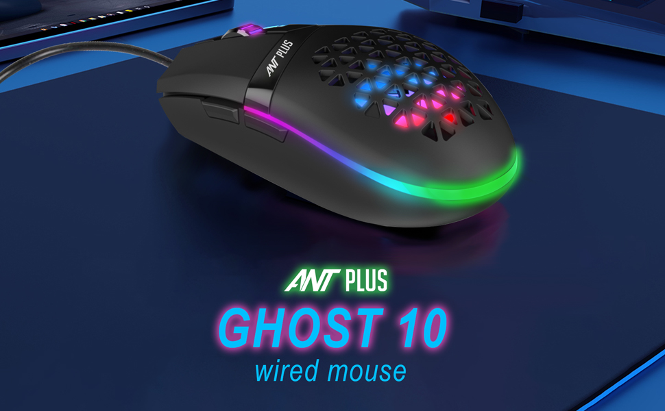 Amazon.in Buy Ant Plus Ghost 10 Gaming Mouse, Wired PC Mouse with RGB