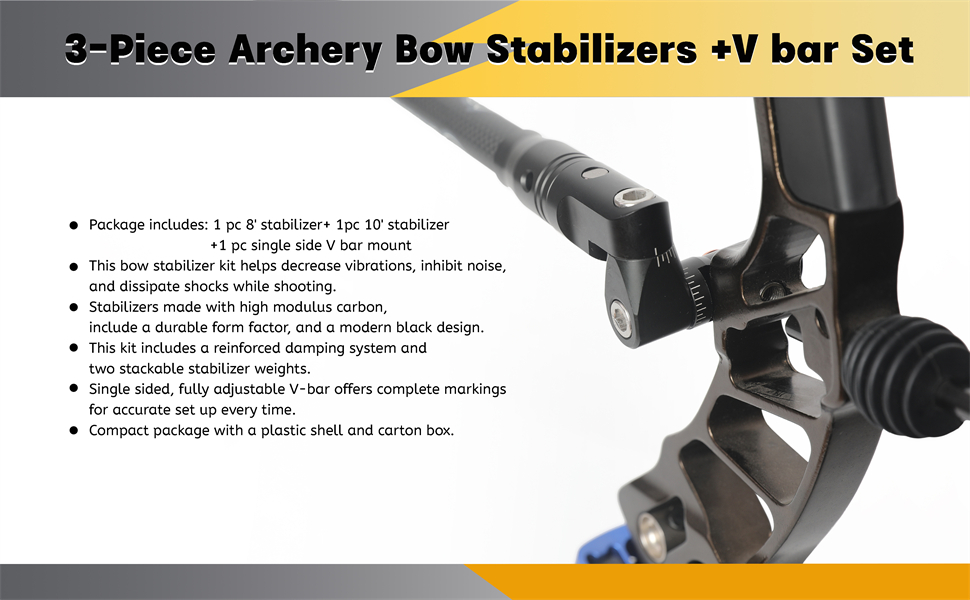 Perogen Archery Bow Stabilizer Set for Compound Bow
