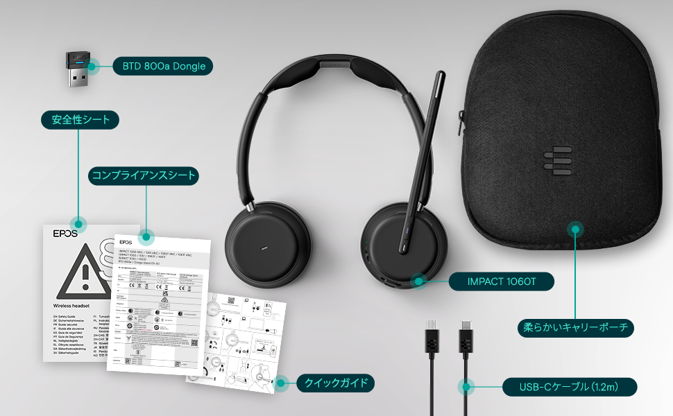 Amazon.co.jp: EPOS IMPACT 1060T オフィスヘッドセット