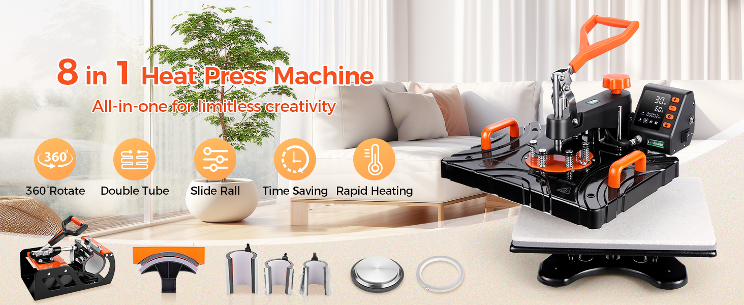 8 in 1 Heat Press Machine