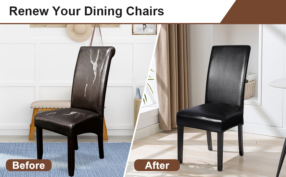 PU Leather Dining Chair Covers