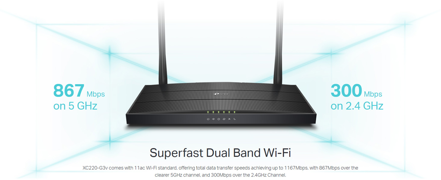 XC220-G3v AC1200 Wireless VoIP XPON Router