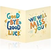 HOMANGA Jumbo Farewell Greeting Card, 35x55 cm Good Luck Office Signature Card, We Will Miss You ...