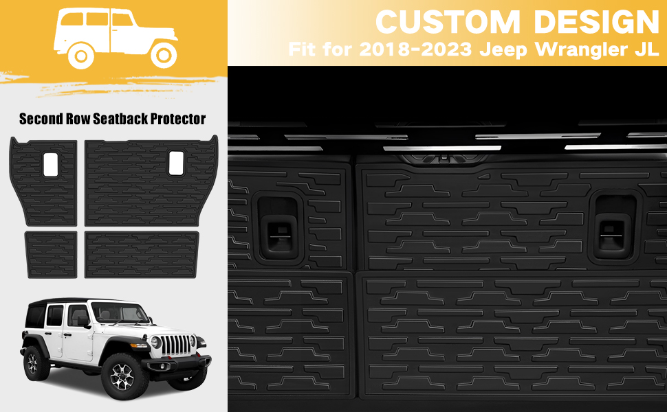 JTYZSM Backrest Mat Fit for 20182023 Jeep Wrangler JL