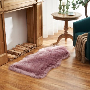 purple faux fur rug