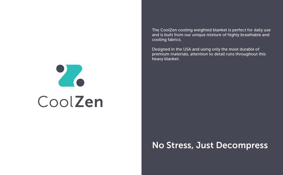CoolZen™ Cooling Weighted Blanket 20 lbs with Removable