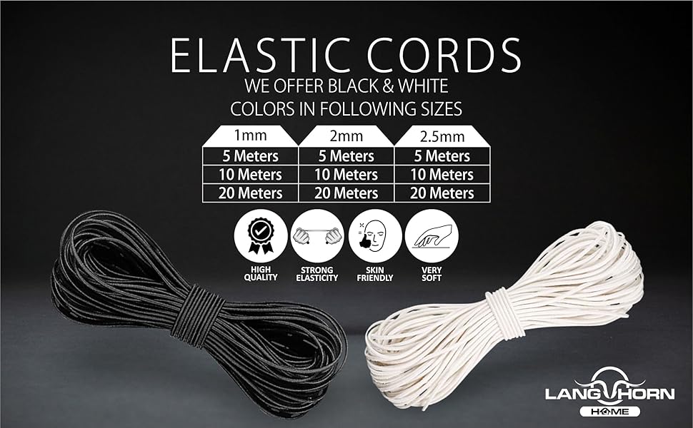 Elastic cord thread beading string, round hat elastic, masks, jewellery