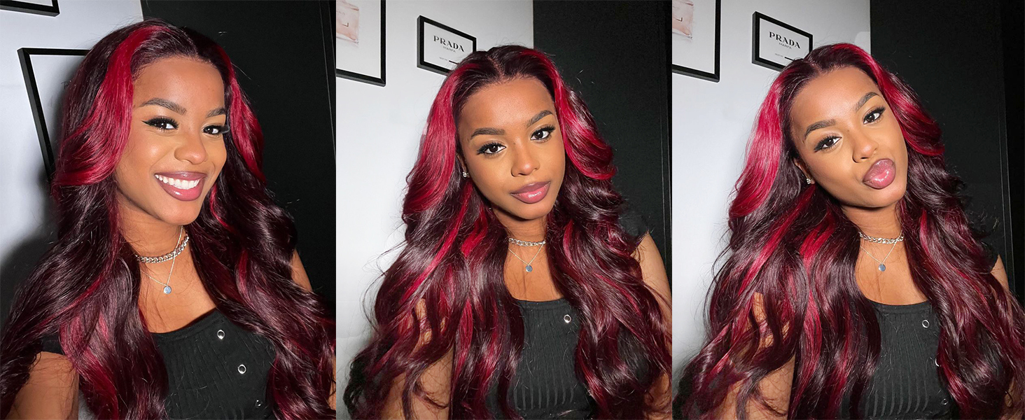 burgundy wig
