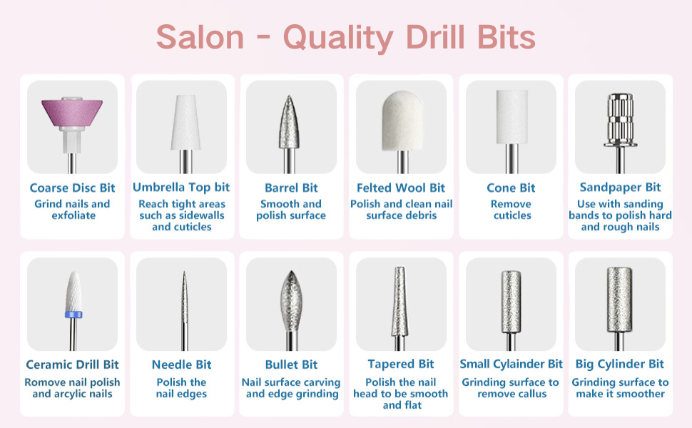 Polishing Set with Nail Drill Bits Sanding Bands