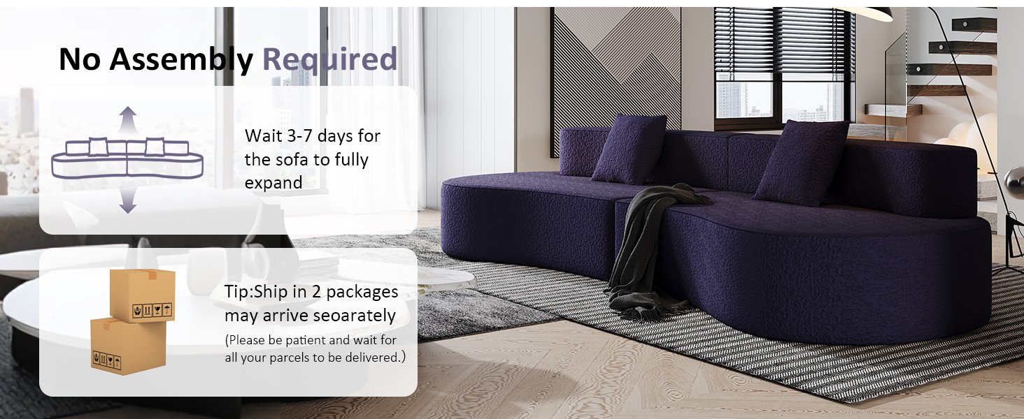 Modern Sectional Curved Couch