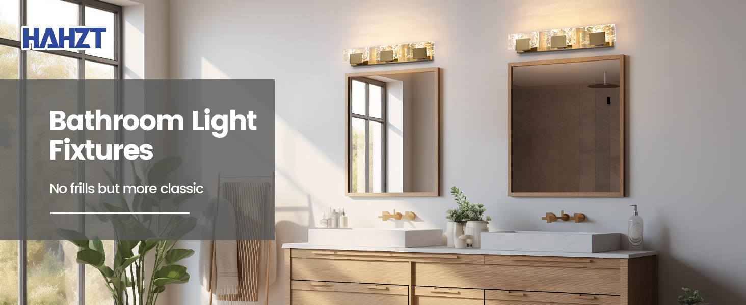 HAHZT 3 Lights Bathroom Vanity Lights