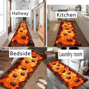 Amazon.com: 3D Optical Illusion Flame Runner Rug, 2x7ft