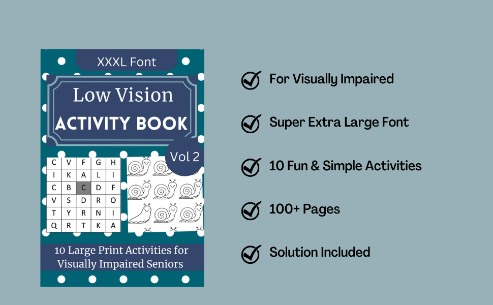 Low visio activity book for seniors