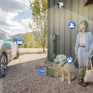 InstyQ cameras feature AI recognition that can identify people, pets, vehicles, and packages.