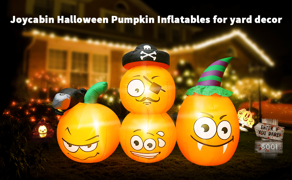 Joycabin Halloween Inflatable Pumpkins Decoration, Outdoor