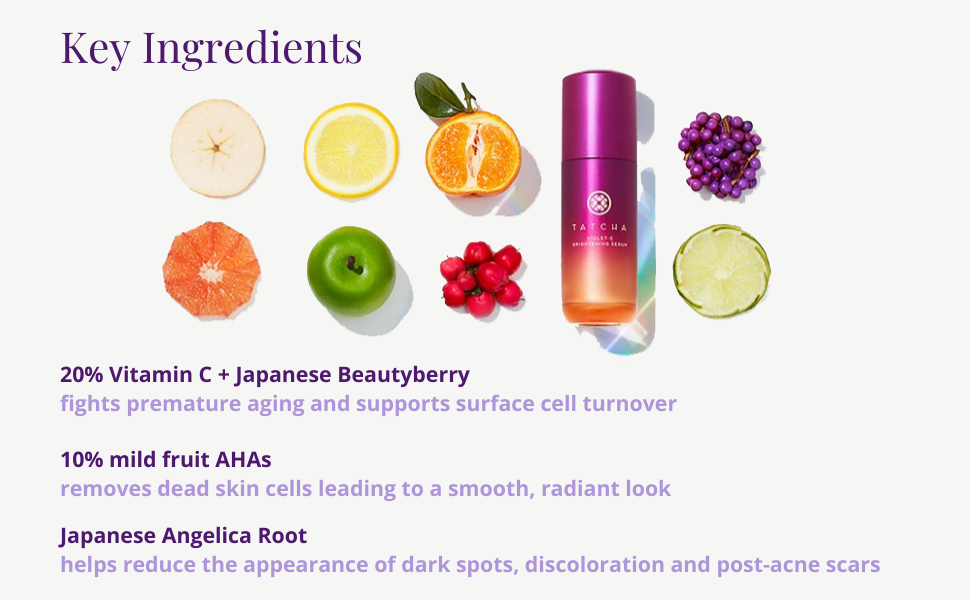 Amazon Com Tatcha Violet C Brightening Serum Skin Smoothing Serum With Vitamin C For Acne Scars And Dark Spots 30 Ml 1 Oz Beauty