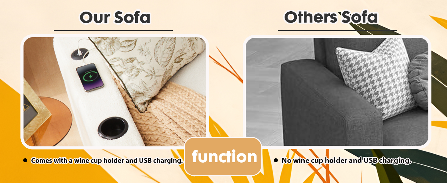 Jocoevol Cloud Couch, 117.7 Inch L Shape Couch, Home Sofa