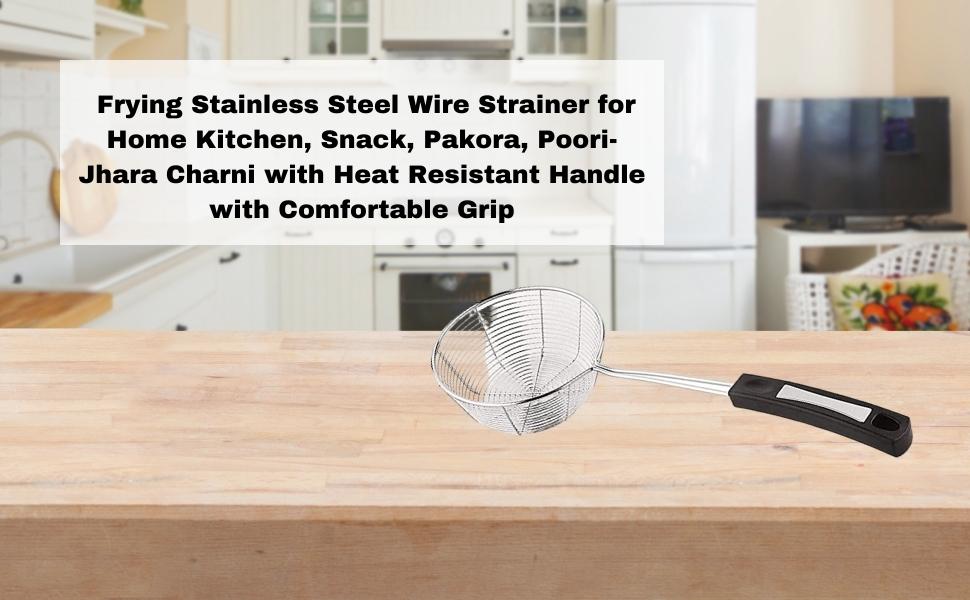 Buy KitchenFest® Deep Frying Strainer Stainless Steel Skimmer Ladle