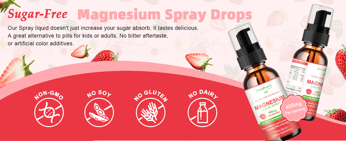 Magnesium glycine liquid spray