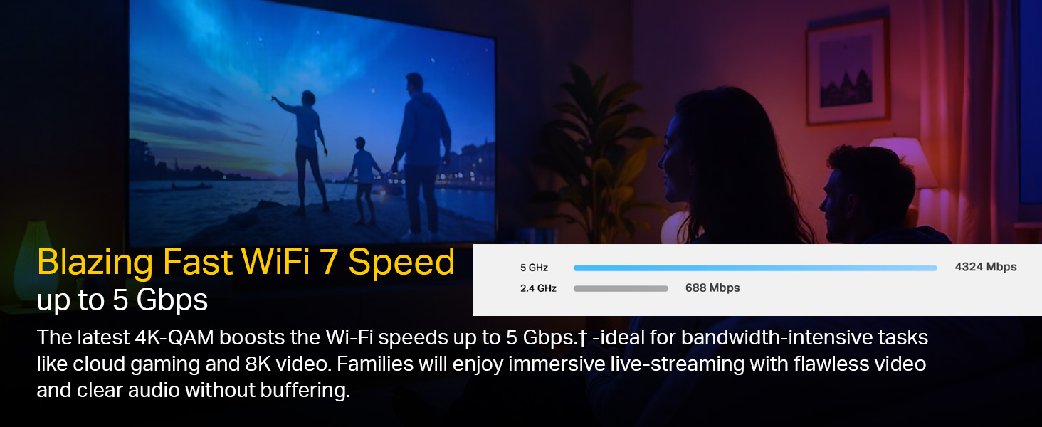 Deco BE25 BE5000 Whole Home Mesh WiFi 7 System