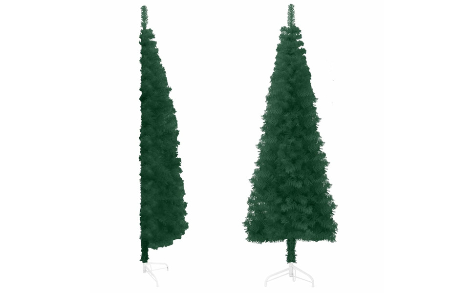 vidaXL Slim Artificial Half Christmas Tree with Flocked Snow Christmas