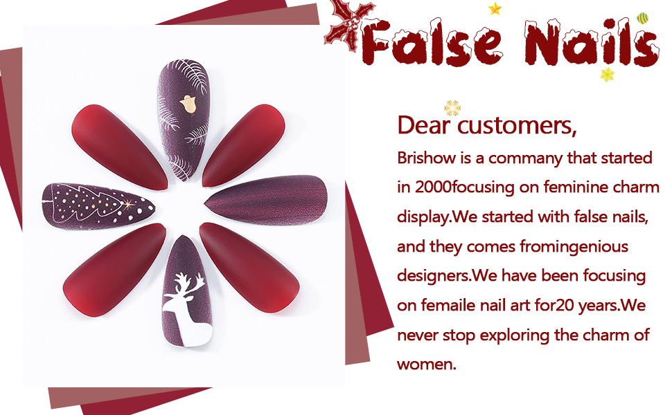 Weihnachten Nägel zum Aufkleben