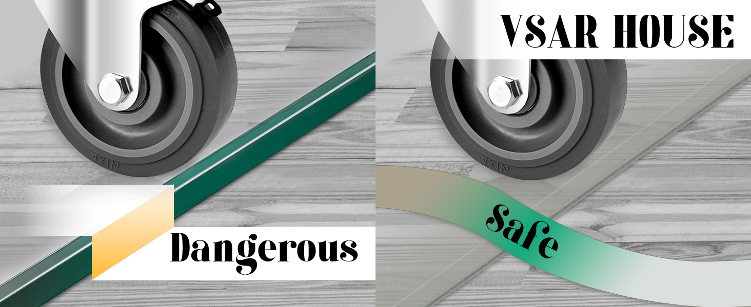 VSARHouse Premium Tempered Glass Chair Mats with Beveled