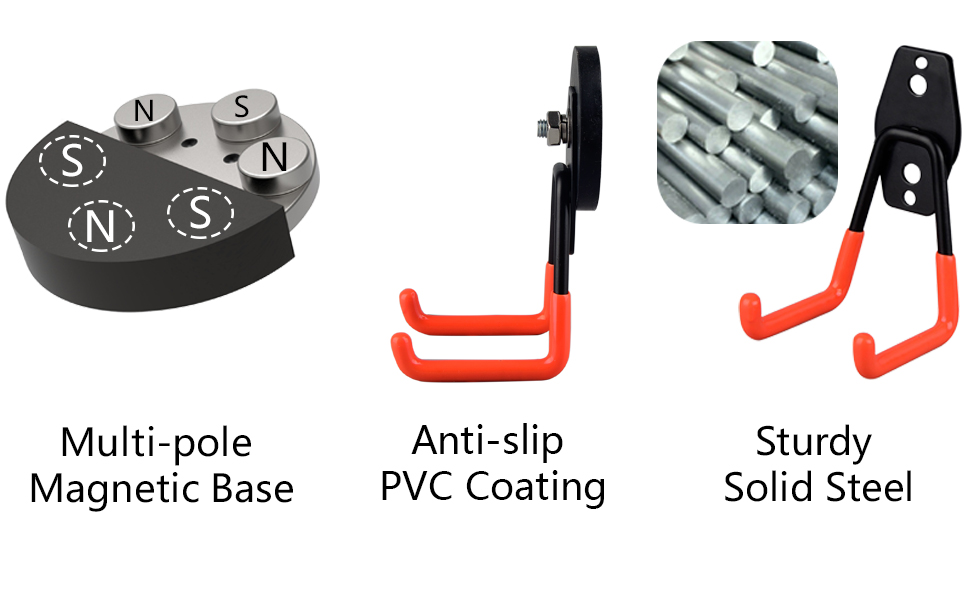 MUTUACTOR Garage Hooks,2PCS Large Storage Hooks Heavy